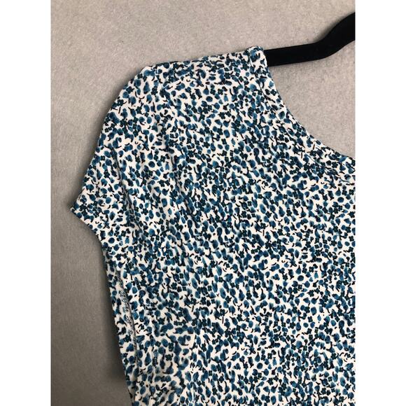 LOFT Bodycon Dress Women's Medium Ditzy Floral Front Tie - Picture 3 of 7